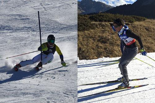 Às vésperas de Lillehammer, Michel Macedo, do Ski Alpino, e Altair Firmino, do Cross Country, trabalham forte para campeonato / Foto: CBDN/Divulgação